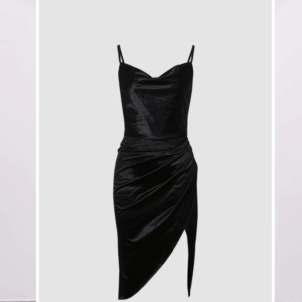 Satin Draped Dress